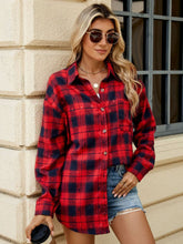 Load image into Gallery viewer, Plaid Button Up Long Sleeve Shirt
