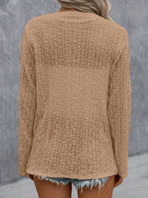 Load image into Gallery viewer, Eyelet Roll-Tab Sleeve Cardigan
