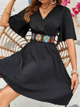 Load image into Gallery viewer, Surplice Flutter Sleeve Mini Dress
