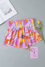 Load image into Gallery viewer, Contrast Print Elastic Waist High Waist Shorts
