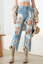 Load image into Gallery viewer, Litz La Frayed Cut Distressed Jeans
