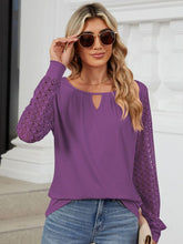 Load image into Gallery viewer, Cutout Round Neck Long Sleeve T-Shirt
