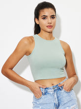 Load image into Gallery viewer, Round Neck Cropped Tank
