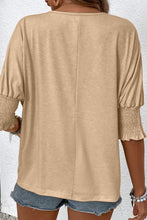 Load image into Gallery viewer, Round Neck Smocked Half Sleeve Top
