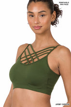 Load image into Gallery viewer, SEAMLESS TRIPLE CRISS-CROSS PADDED BRALETTE
