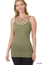 Load image into Gallery viewer, SEAMLESS TRIPLE CRISS-CROSS FRONT CAMI
