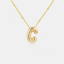 Load image into Gallery viewer, Gold-Plated Bubble Initial Necklace
