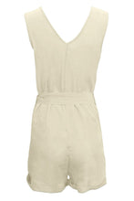 Load image into Gallery viewer, Full Size Tied V-Neck Sleeveless Romper with Pockets
