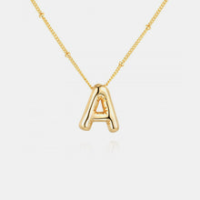 Load image into Gallery viewer, Gold-Plated Bubble Initial Necklace
