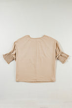 Load image into Gallery viewer, Round Neck Smocked Half Sleeve Top
