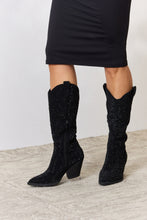 Load image into Gallery viewer, Forever Link Rhinestone Knee High Cowboy Boots
