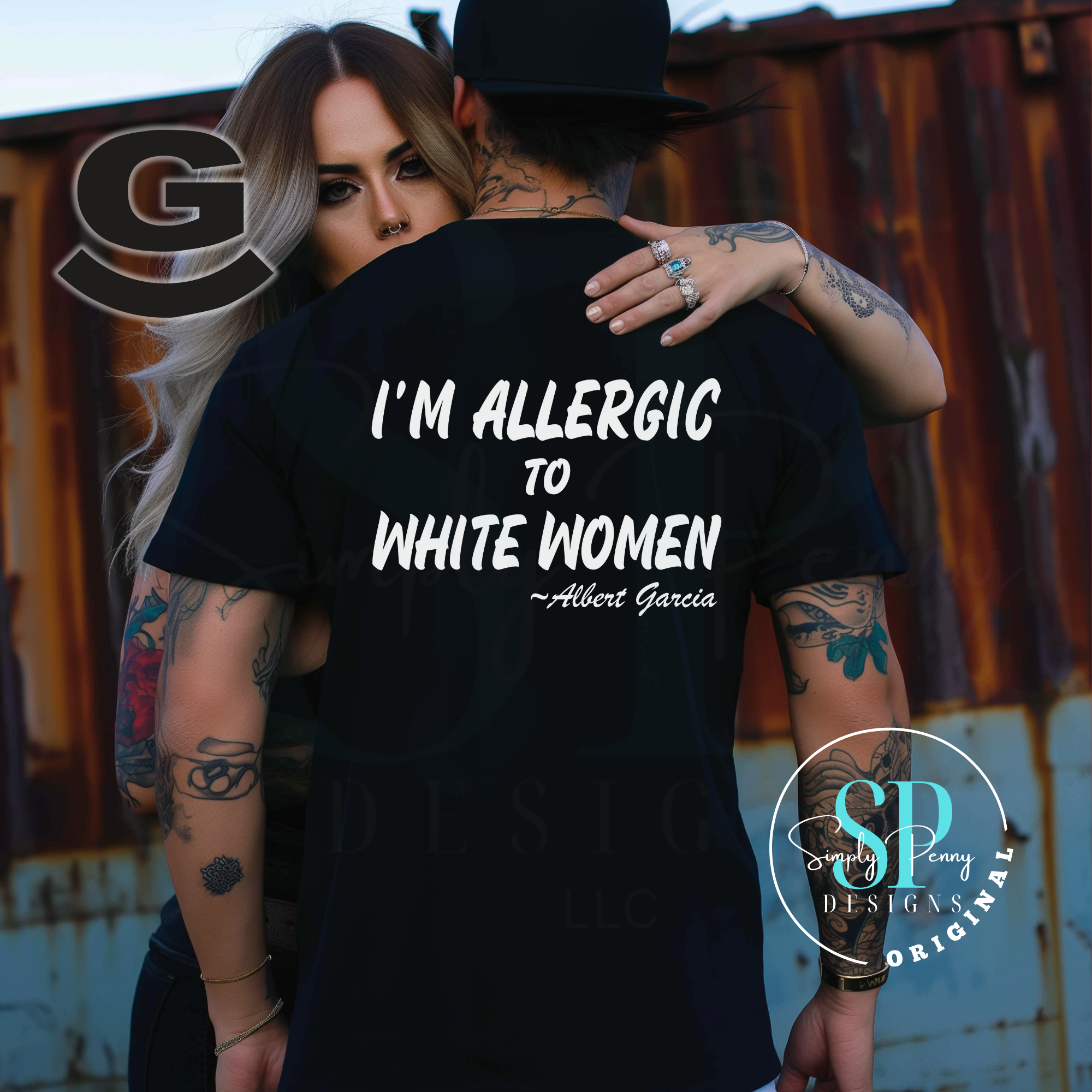 I'm Allergic to White Women - Rockin' G Merch Crosby TX (Copy)