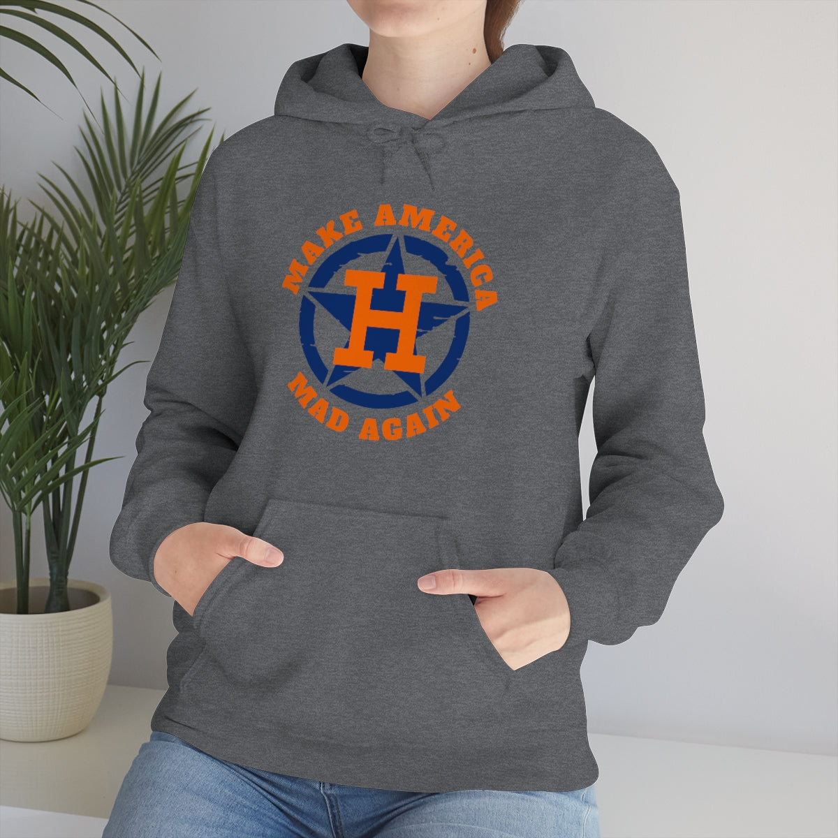 Make America Mad Again Orange Pop Unisex Heavy Blend™ Hooded Sweatshirt