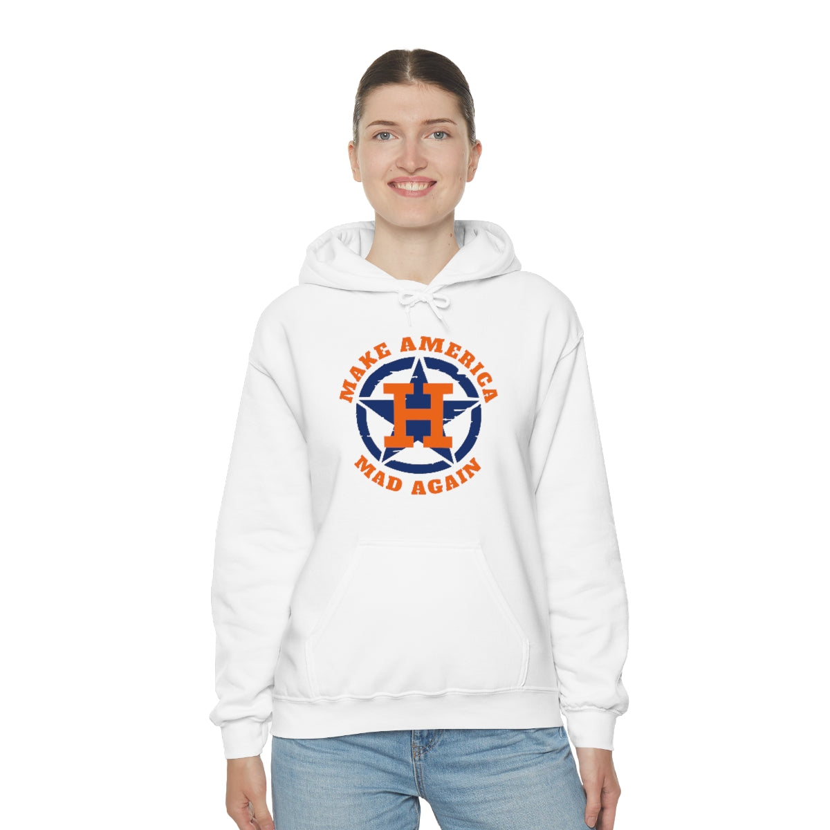 Make America Mad Again Orange Pop Unisex Heavy Blend™ Hooded Sweatshirt