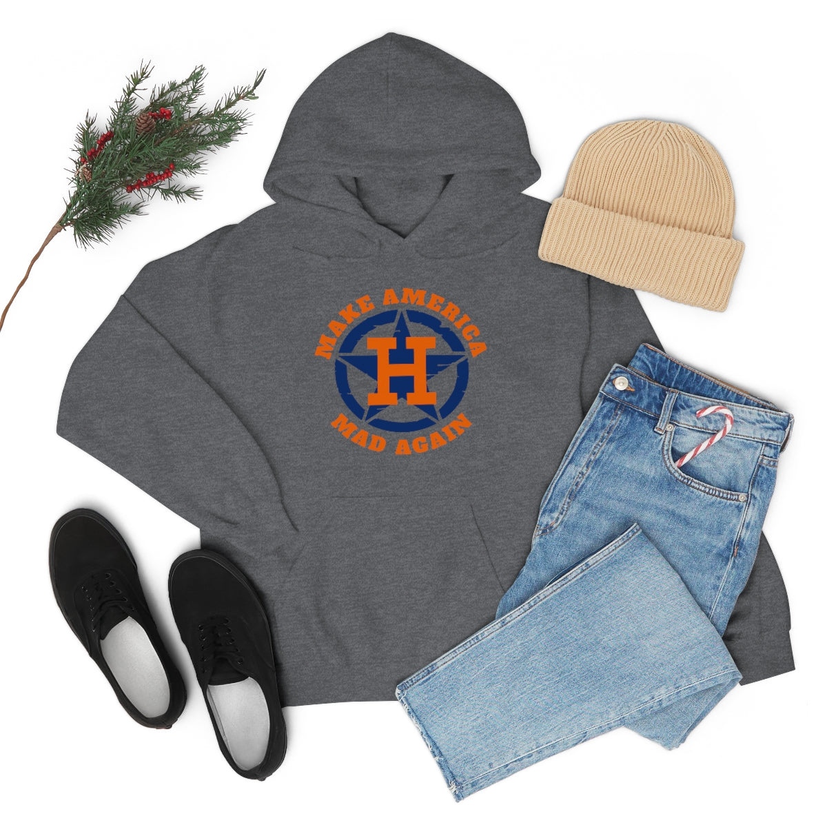Make America Mad Again Orange Pop Unisex Heavy Blend™ Hooded Sweatshirt