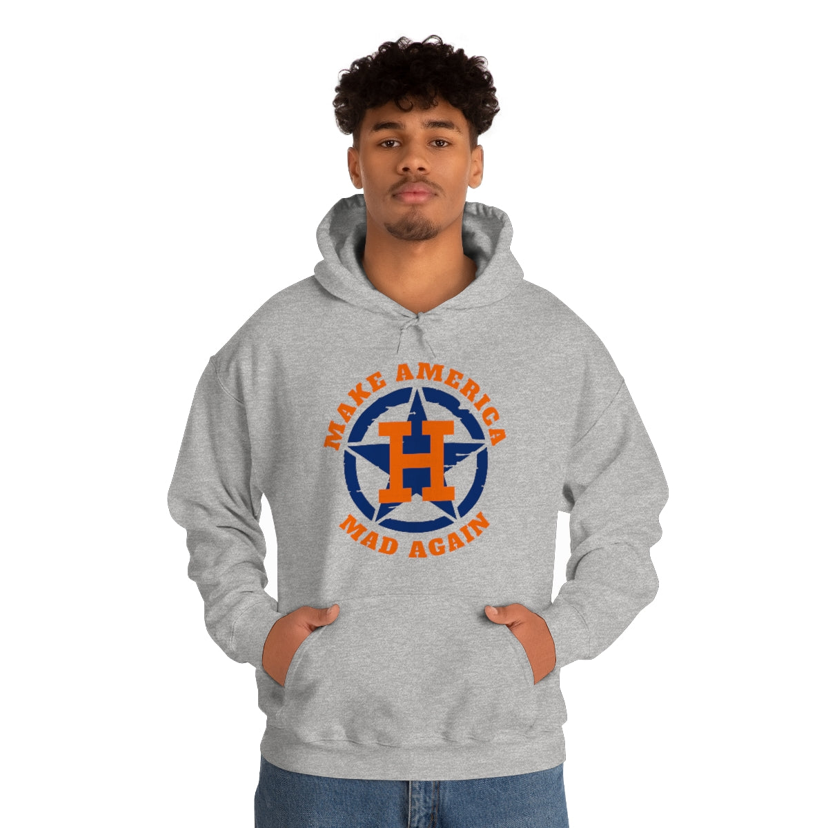 Make America Mad Again Orange Pop Unisex Heavy Blend™ Hooded Sweatshirt