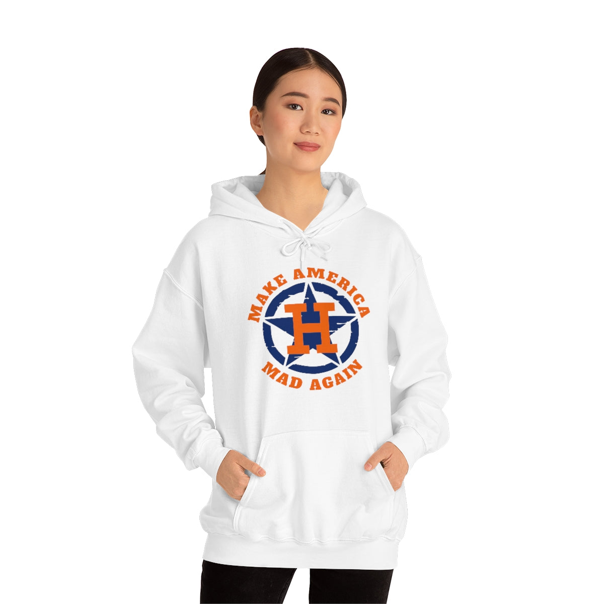 Make America Mad Again Orange Pop Unisex Heavy Blend™ Hooded Sweatshirt
