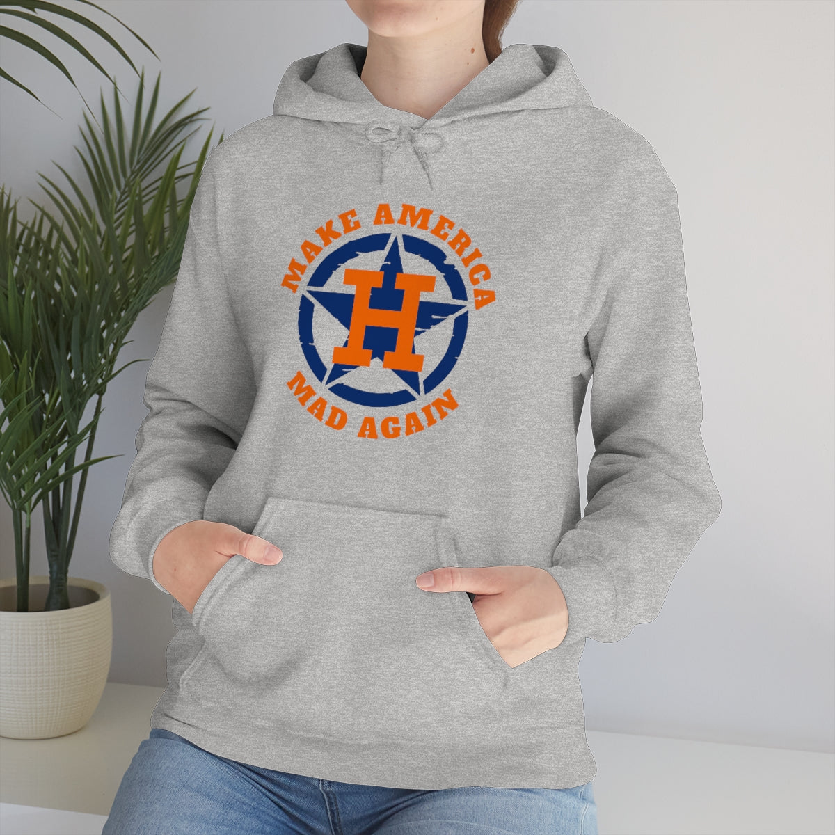 Make America Mad Again Orange Pop Unisex Heavy Blend™ Hooded Sweatshirt
