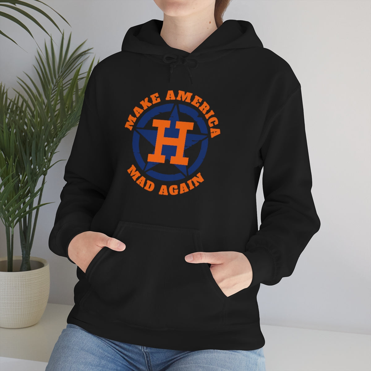 Make America Mad Again Orange Pop Unisex Heavy Blend™ Hooded Sweatshirt