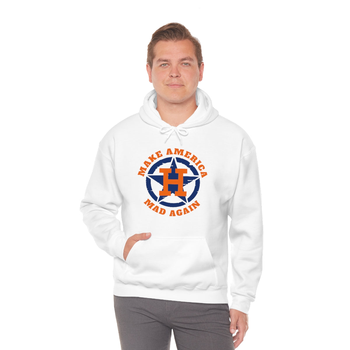 Make America Mad Again Orange Pop Unisex Heavy Blend™ Hooded Sweatshirt