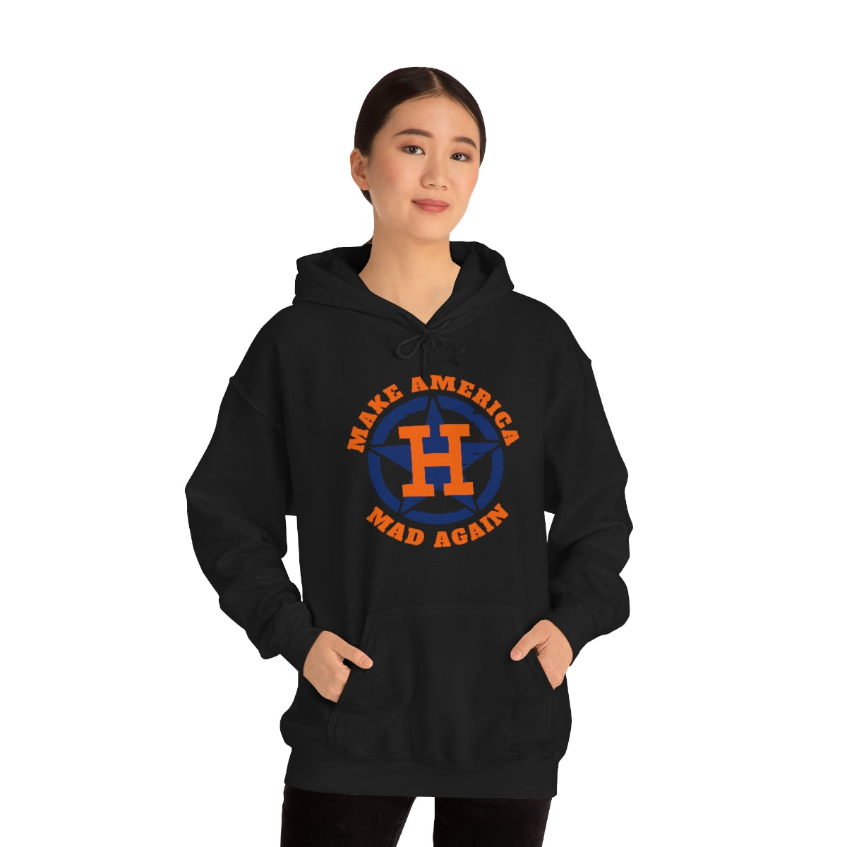 Make America Mad Again Orange Pop Unisex Heavy Blend™ Hooded Sweatshirt