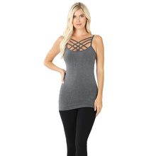 Load image into Gallery viewer, SEAMLESS TRIPLE CRISS-CROSS FRONT CAMI
