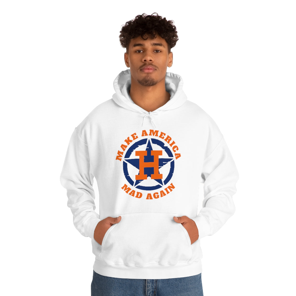 Make America Mad Again Orange Pop Unisex Heavy Blend™ Hooded Sweatshirt