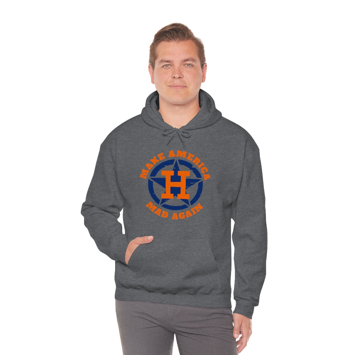 Make America Mad Again Orange Pop Unisex Heavy Blend™ Hooded Sweatshirt