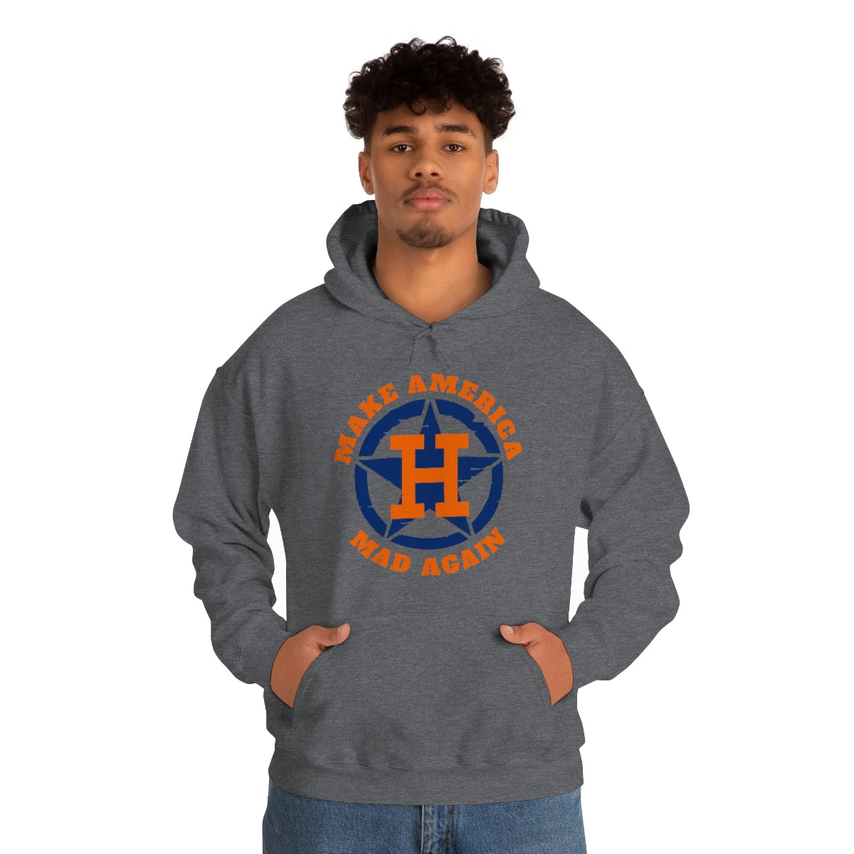 Make America Mad Again Orange Pop Unisex Heavy Blend™ Hooded Sweatshirt