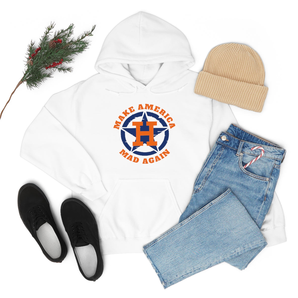 Make America Mad Again Orange Pop Unisex Heavy Blend™ Hooded Sweatshirt